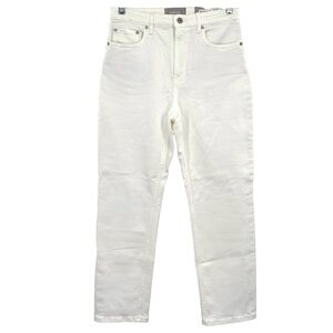 Everlane The High Rise Straight Leg Jean White Denim New